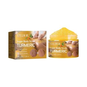 EELHOE Turmeric Sugar Body Scrub, Fade Acne Mark Moisturizing Refreshing Smooth Tender Skin Cleansing Body Exfoliating Scrub