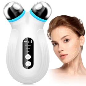 Anti Aging And Wrinkles Microcurrent Facial Device, Boost Skin Care Products Absorption - White (Color: White)