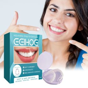 Temporary Teeth Perfect Cover,Adjustable Snap On,Moldable False Teeth For Beautiful Smile,Nature And Comfortable (Color: green)